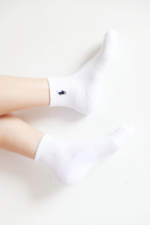 软支撑设计，放松整个脚掌。三双入毛巾底小标刺绣运动袜C091768 商品图10