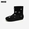 MIO米奥红色雪地靴圣诞金属饰品保暖圆头短款女靴子M256652906 商品缩略图1