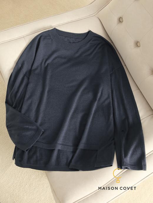 MAISON COVET丝羊绒圆领设计感上衣 商品图3