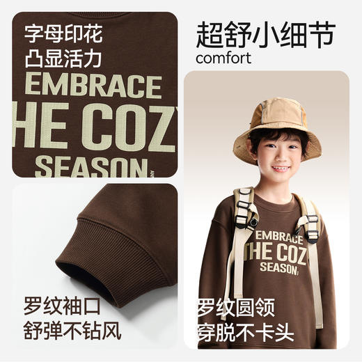男童圆领长袖卫衣秋季新款安奈儿童装EB531546 商品图4