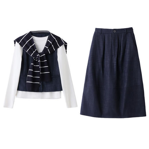 HR YBX8605轻熟风法式休闲风时尚三件套装气质秋装 商品图4