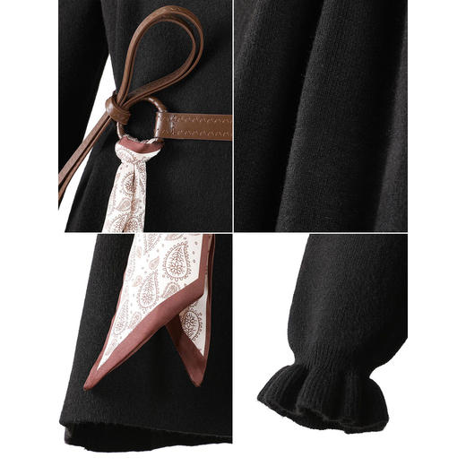 轻熟风半高领内搭针织连衣裙，气质收腰显瘦配大衣内搭打底裙CC-ML-9972 商品图3