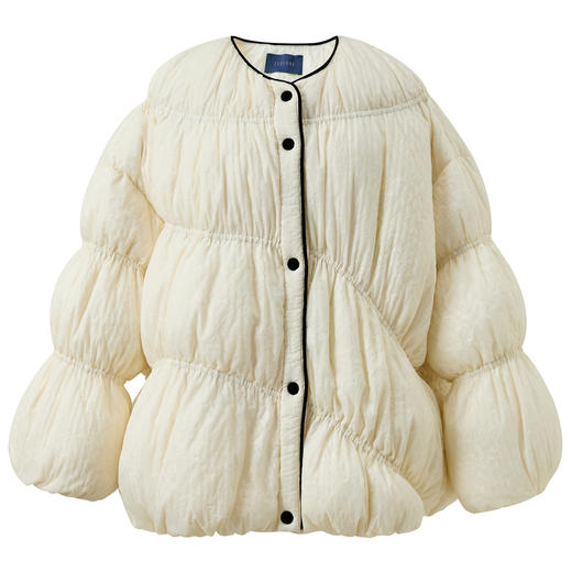 三彩【皎皎如玉】2025冬季新款90白鸭绒羽绒服宽松保暖外套C 商品图4