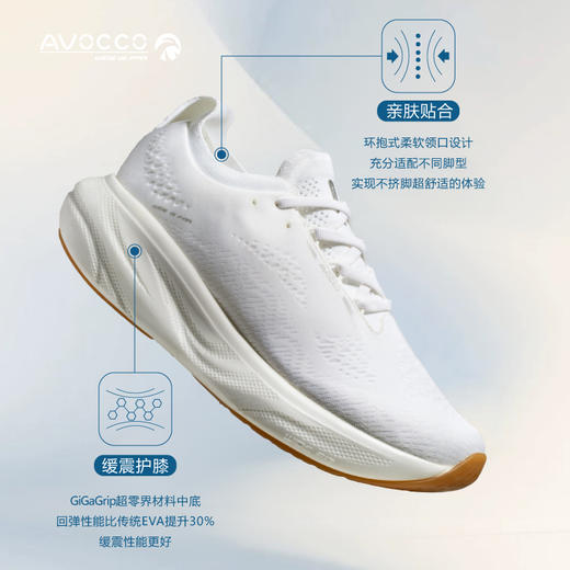AVOCCO翱戈秋季云鸟系列3E宽楦软底防滑跑步鞋防泼水缓震运动鞋 商品图3