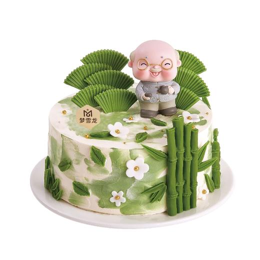 福寿竹韵·青竹贺寿纯牛乳冰淇淋蛋糕6英寸 |  梦雪龙 商品图5