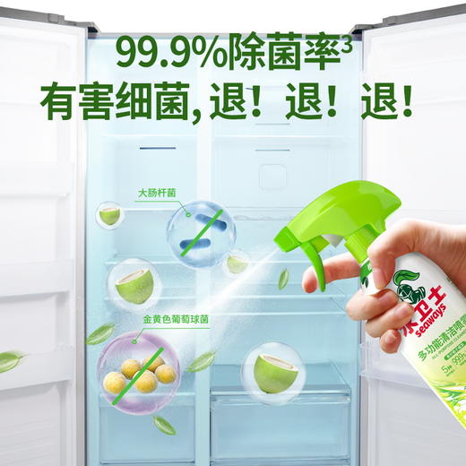 【不用请家政！】水卫士 多功能清洁剂 500g/瓶 一喷一擦免水洗；除污更除jun；清新绿茶香，食品级安全；一瓶搞定全屋清洁 商品图3