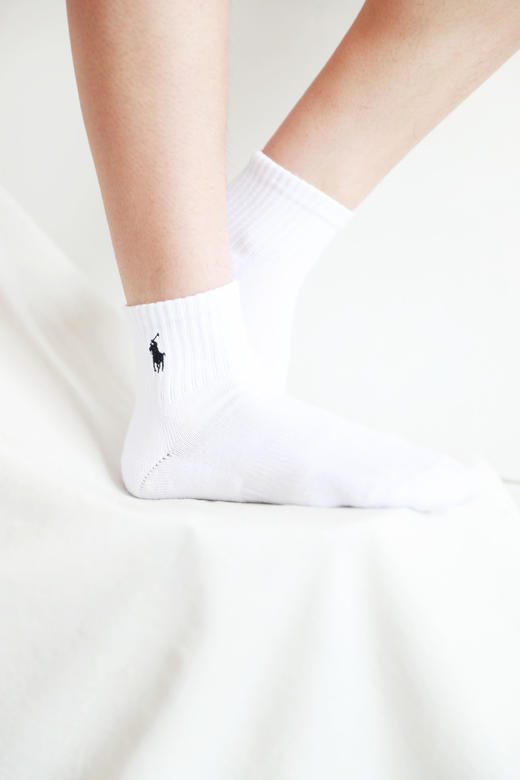 软支撑设计，放松整个脚掌。三双入毛巾底小标刺绣运动袜C091768 商品图14