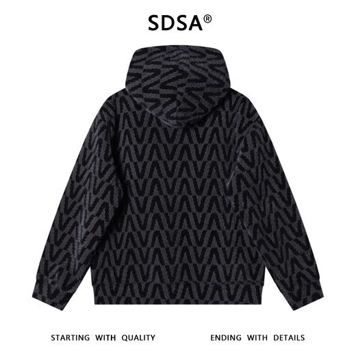 WT247SDSA男士秋冬新款痞帅男装时尚撞色满印字母绒毛拉链连帽卫衣百搭 商品图5