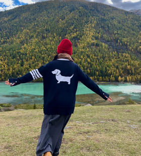 Thom Browne V领小狗开衫（SS）