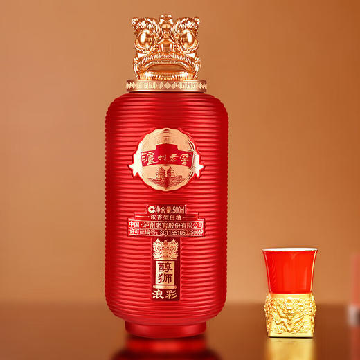 【送礼有面儿】泸州老窖股份出品·醇狮浪彩 甄选原料纯粮酿造 52度浓香型白酒500ml/瓶 商品图3