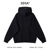 87607SDSA男士秋冬新款痞帅男装韩版纯色裁剪破洞连帽卫衣时尚情侣上衣 商品缩略图4