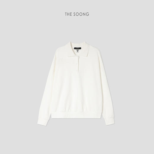 THESOONG|"腔调诠释"经典亲肤糯感撞色翻领卫衣HBWY7494 商品图3