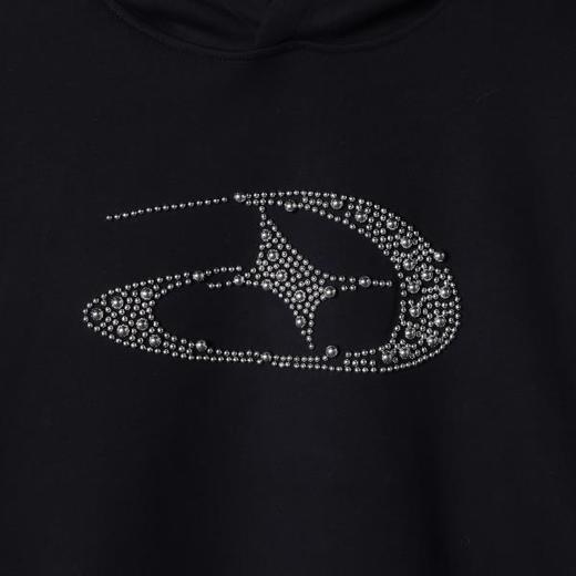 SDSA男士秋冬新款痞帅男装高街显瘦金属钉珠装饰连帽卫衣时尚百搭 商品图2