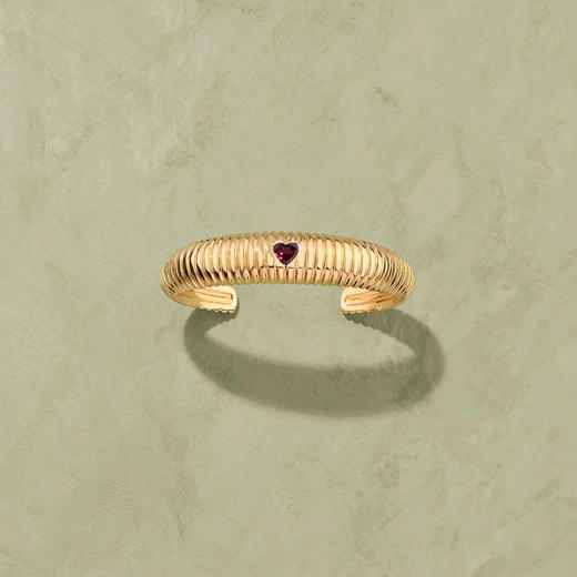 订购4周到｜Tityaravy-Prema-金色 条纹 石榴石 手镯［法国设计师］ 商品图0