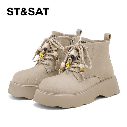 星期六复古大头厚底工装靴SSD4116CCF 商品图10