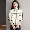 SCXFY3075 小香风短款外套女士2025新款棒球服休闲夹克仿水貂绒开衫春秋上衣 商品缩略图0