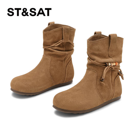 【内增高】星期六舒适圆头中筒堆堆靴SSD4116CFU 商品图8