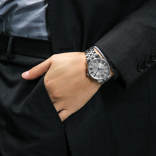 天梭Tissot卡森系列石英男表银盘钢带 T122.410.11.033.00 商品图5
