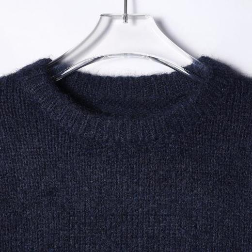 22625SDSA男士秋冬新款痞帅男装极简风宽松圆领针织衫纯色毛衣气质百搭 商品图1