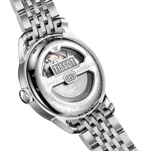 天梭Tissot力洛克系列80机芯机械男表黑盘钢带T006.407.11.053.00 商品图4