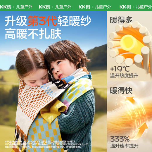 KK树儿童围巾秋冬季男童女孩宝宝围脖防风保暖抗静电2025新款冬日幻想曲针织围巾 商品图1