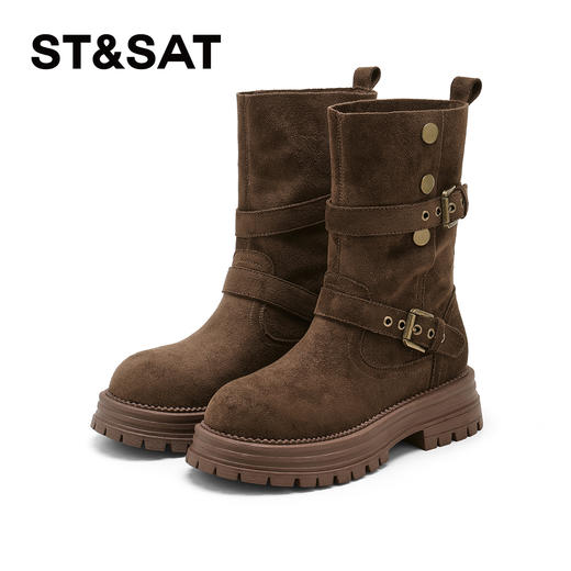 星期六经典扣带西部牛仔靴SSD4116CGU 商品图6