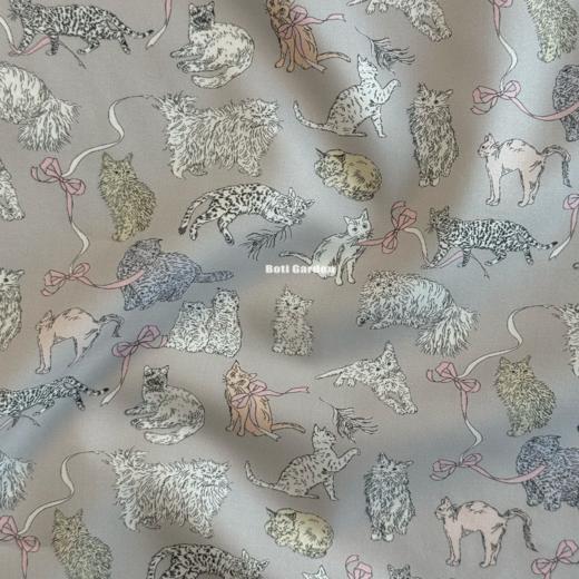 LT297C 喵星日常灰色 Liberty塔纳棉 胶囊系列 邮费到付 269元/米 商品图4