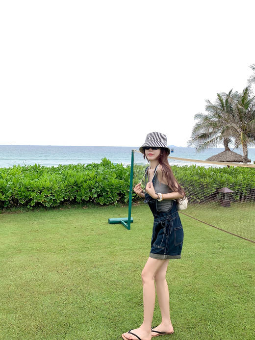 <曾小咸推荐>现货秒杀！微信超特价！高腰牛仔背带裤短裤 日常179.99 立减80 秒杀99.99！ 商品图14