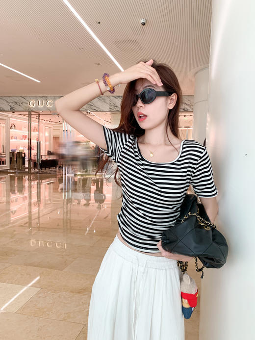 <曾小咸推荐> 现货秒杀！微信超特价！3色褶皱正肩短袖T 日常89.99 立减40 秒杀49.99！ 商品图5