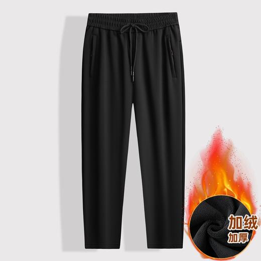 【DK】大依优型大码男装加绒直筒长裤秋冬运动休闲裤松紧腰棉质保暖长裤百搭显瘦 商品图4