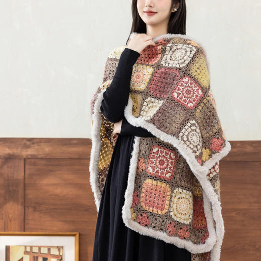 苏苏姐家屿风大披肩手工DIY编织钩针毛线团自制材料包 商品图1