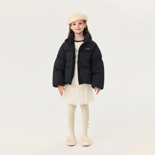 【无氟防泼水】马克珍妮女童轻盈加厚面包羽绒服2025年冬装新款551765 商品图2