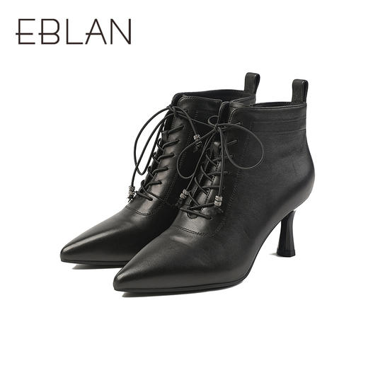 伊伴冬季细高跟踝靴女人味女靴B25525986 商品图4