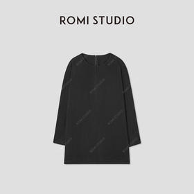 ROMI STUDIO“中式古韵”绵羊毛混纺软糯婉约淡雅连衣裙 RWCWL85210