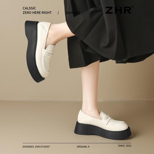 ZHR则则简约纯色厚底乐福鞋女2025新款舒适百搭柔软单鞋通勤显高 商品图8