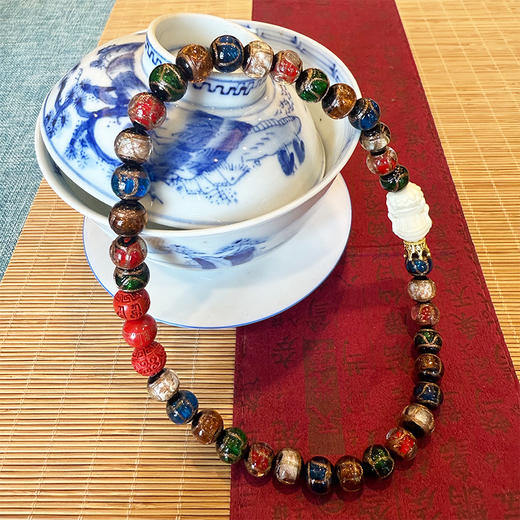 「禅心琉璃」香灰琉璃手串 香灰琉璃守护佛手串/香灰琉璃观音手串 商品图6
