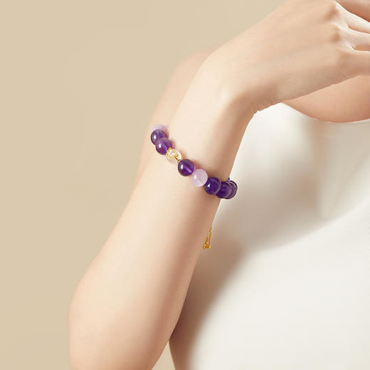 【故宫饰品】福佑紫水晶手串九子离火紫气东来文创本命年生日礼物 商品图5