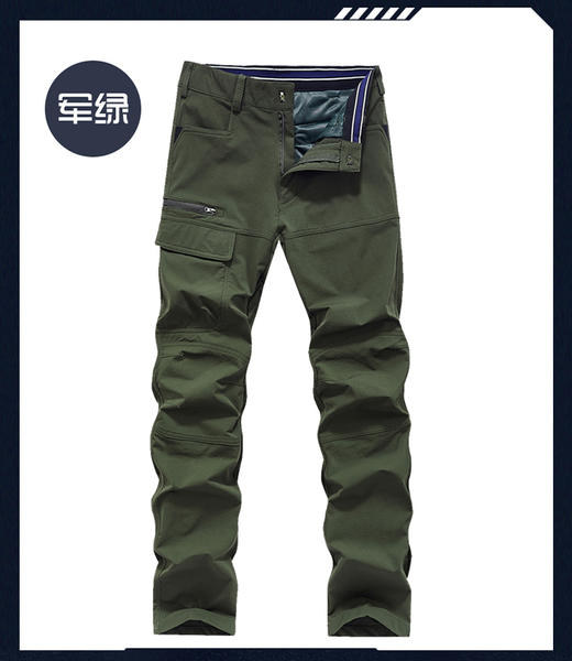 2025新款冲锋裤男士户外工装裤 舒适高弹无可挑剔多口袋直筒长裤BK2076-T 商品图2