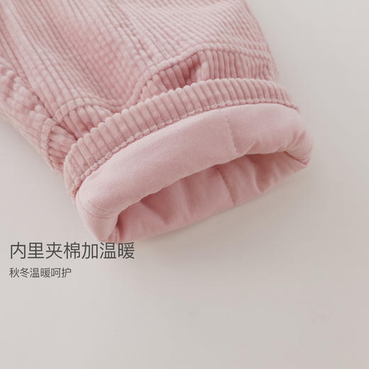 马克珍妮女童纯棉灯芯绒夹棉萝卜裤2025年冬装新款551801 商品图4