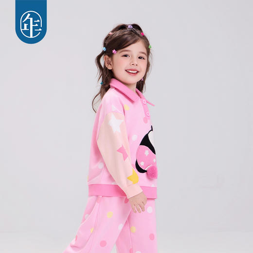 年衣童装女童25秋冬新款熊猫卡通宝宝上衣盼达啵啵POLO衫 商品图2