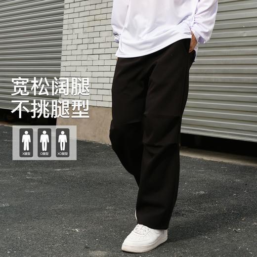 录士LUSHISI云巅重磅空气层加绒直筒运动休闲口袋美式街头卫裤男 商品图2