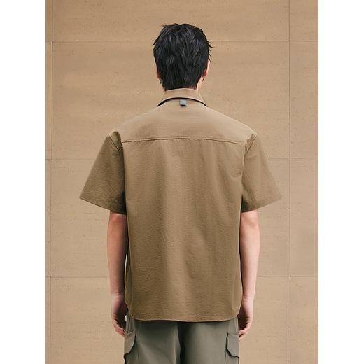 GXG男装 轻工装短袖衬衫户外休闲衬衣通勤男薄外套 2025夏季新品 商品图4