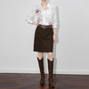 摩登复古灯芯绒前开叉半身裙，高腰显瘦配质感皮带WLZD-2512107 商品缩略图0