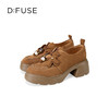 Dfuse迪芙斯2025秋季新款增高厚底袋鼠鞋可拆卸两穿乐福鞋时尚通勤鞋DFD3112046 商品缩略图8