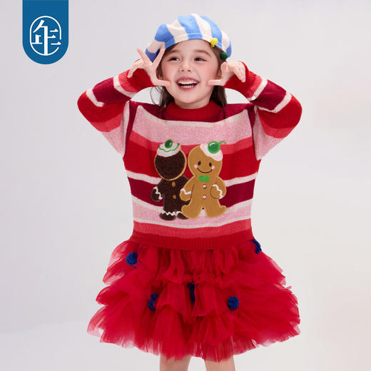 年衣童装毛衣女童25秋冬新款男童宝宝保暖毛衫棉奖姜奖姜毛衣 商品图1