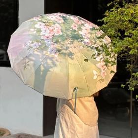 云蔓·新中式16骨金杆晴雨伞，让东方美学成为移动的遮阳诗意【G】