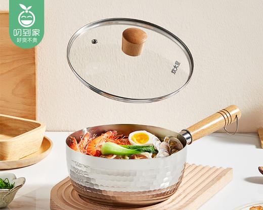 炊大皇304不锈钢雪平锅（口径18cm/个 配玻璃盖） 商品图1