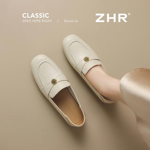ZHR则则山茶花法式舒适优雅单鞋女2025新款平底乐福鞋中口单鞋子 商品图7