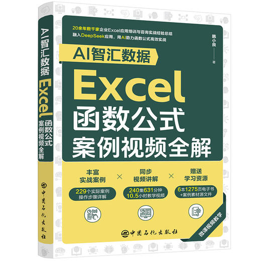 【官方旗舰店】AI智汇数据：Excel函数公式案例视频全解 Excel+DeepSeek用AI助力函数公式高效实战，8大类120余个核心函数应用 商品图0