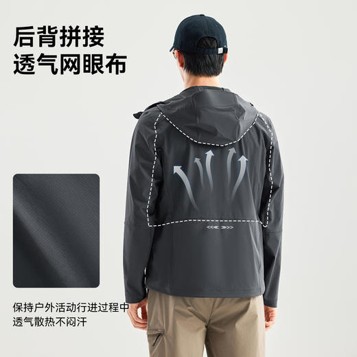 拓路者薄款软壳衣连帽防风夹克男2025年秋季户外休闲弹力长袖外套 商品图4